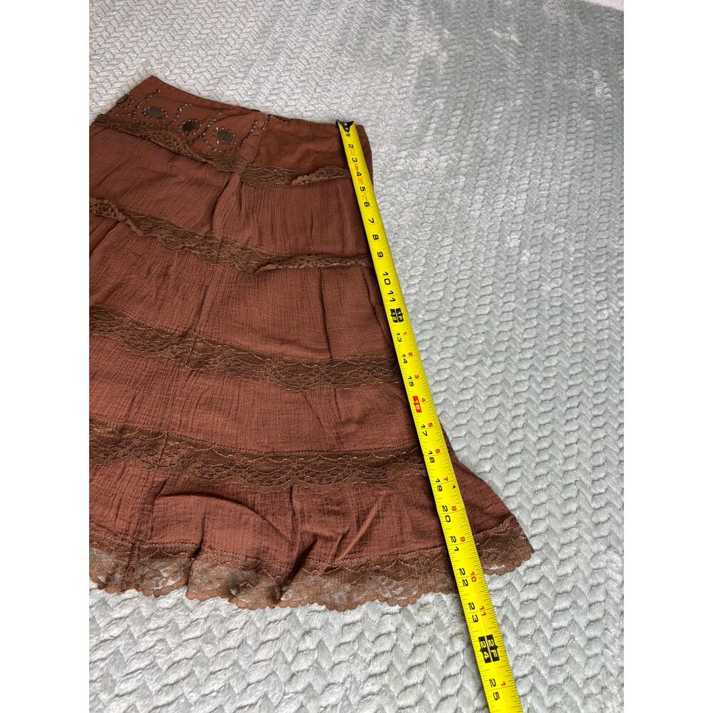 Mary-Kate & Ashley Brown Boho Maxi Skirt — Size 8 - Picture 3 of 6